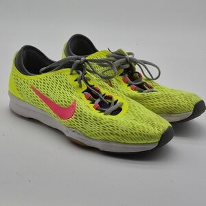 Nike Training Zoom Neon Yellow Womens Size 7.5 Sneakers Gym Running Training